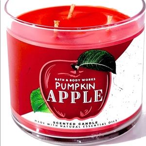 Bath and Body Works Pumpkin Apple 3 Wick Candle